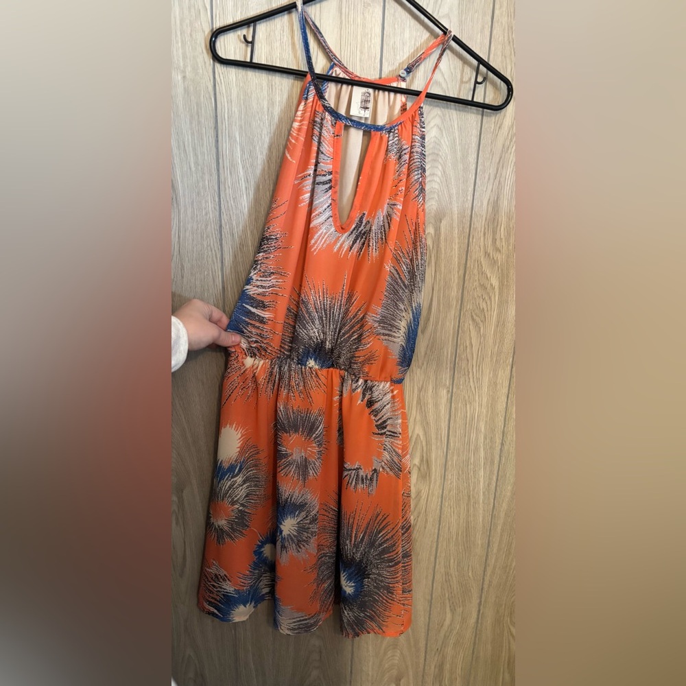 Source Unknown Vibrant Backless Dress